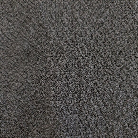 EILEEN FISHER Cardigan Womens M Black Wool Open Witchy Knit Long Sleeve FLAWS - Picture 7 of 12